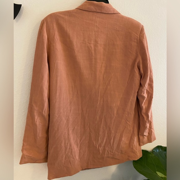 Lulus Peach Oversized Double-Breasted Blazer size medium - Picture 6 of 11